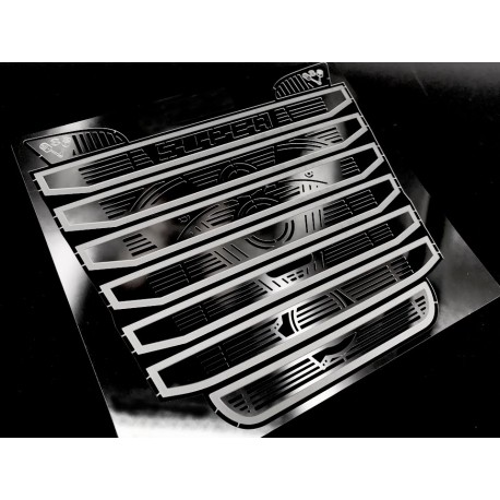 Stainless Steel Chrome V8 Ver.2 Grill Vent Trim for Scania Facelift M100